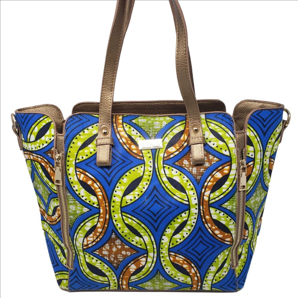 HALO & WAY Multi-Color Goldtone Hardware Handbag